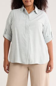 MAX STUDIO Stripe Popover Tunic