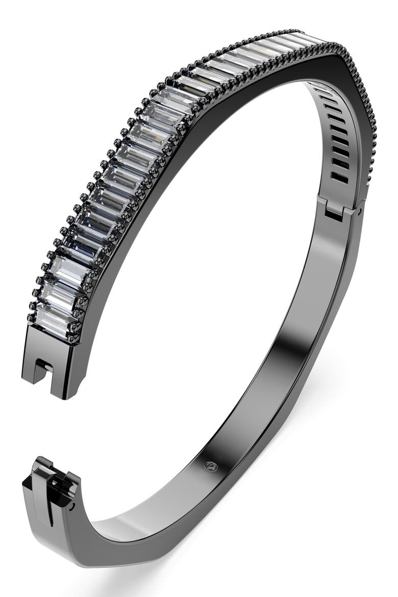 Matrix Baguette Crystal Octagonal Bangle Bracelet, Alternate, color, GREY