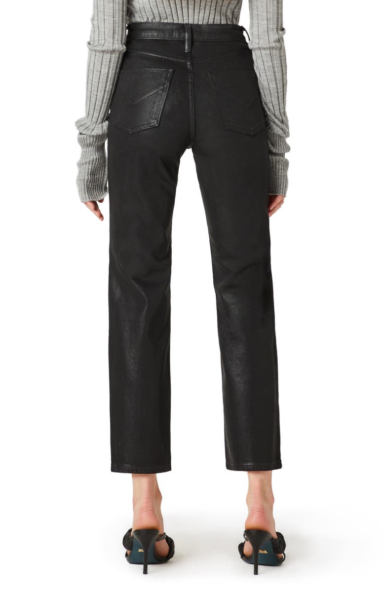 Hudson Jeans Remi Coated High Waist Crop Straight Leg Jeans, Alternate, color, 