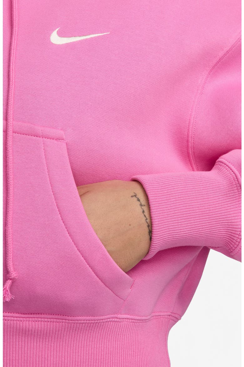 Phoenix Relaxed Fit Cotton Blend Fleece Hoodie, Alternate, color, PLAYFUL PINK/ SAIL