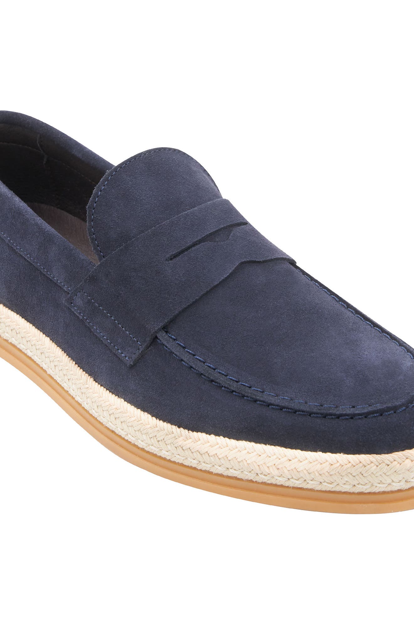 Alfama Espadrille Penny Loafer, Alternate, color, NAVY SUEDE