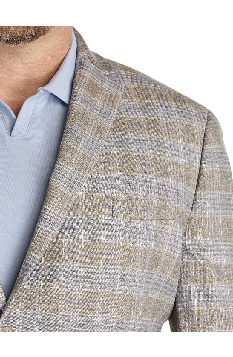 Michael Kors Big & Tall Plaid Sport Coat, Alternate, color, Tan