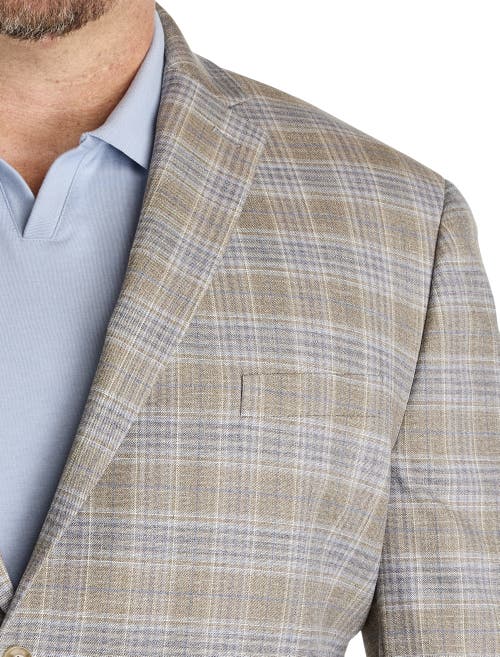 Michael Kors Big & Tall Plaid Sport Coat In Gray