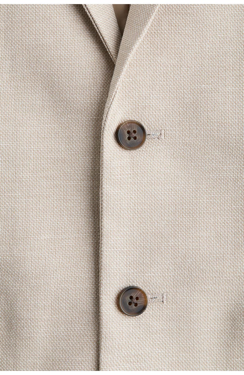 H&M Linen-blend Jacket, Alternate, color, Light Beige