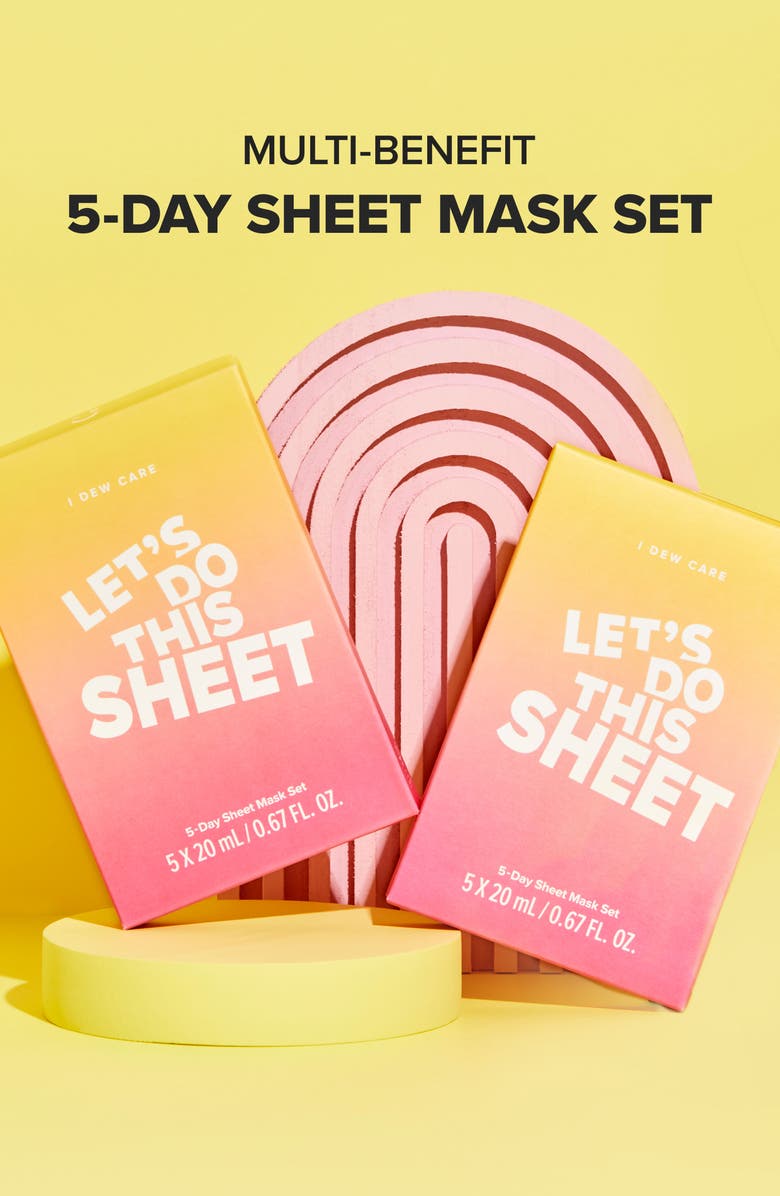 I DEW CARE Let's Do This 5-Day Assorted Sheet Mask Set, Alternate, color,