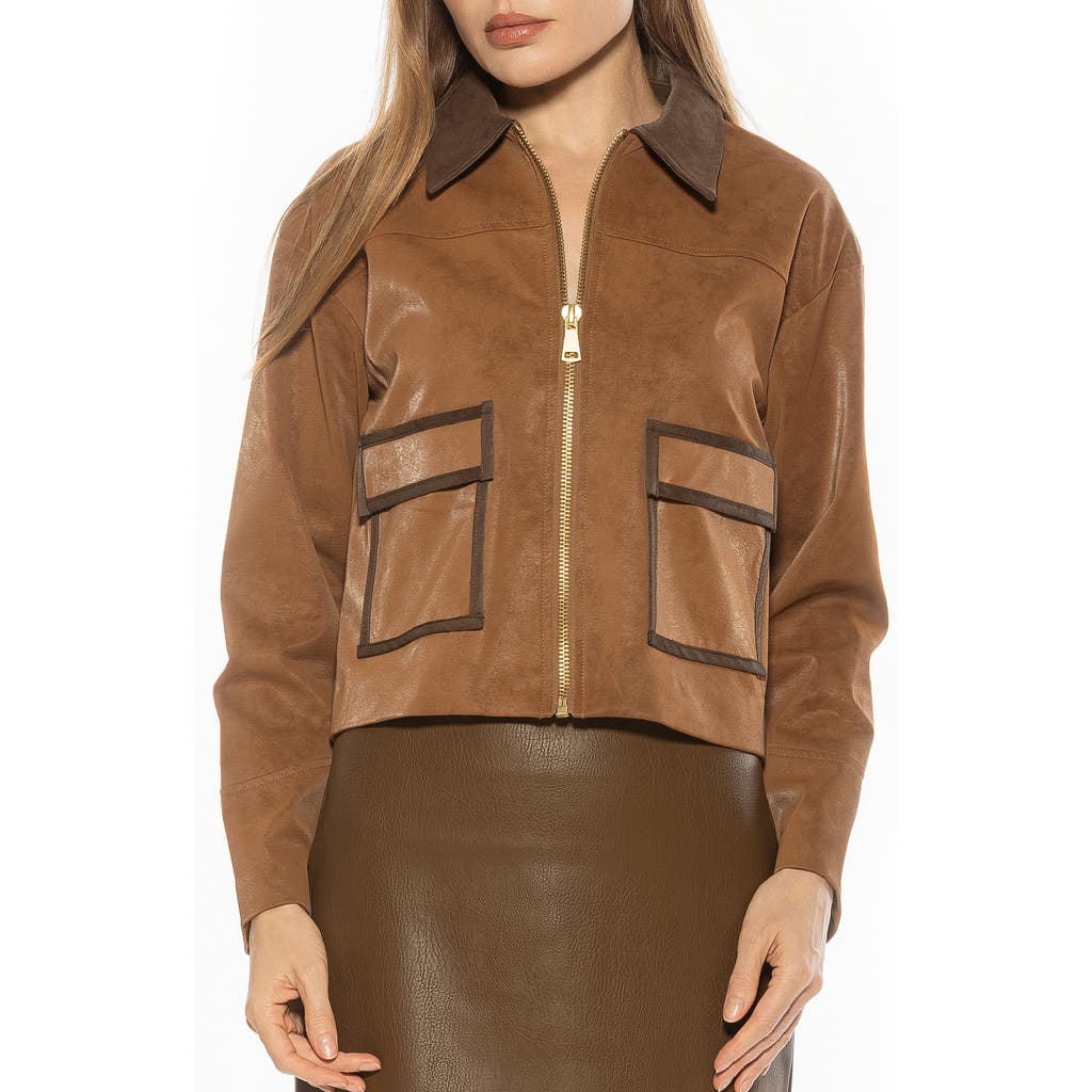 Alexia Admor Sorell Utility Jacket In Brown