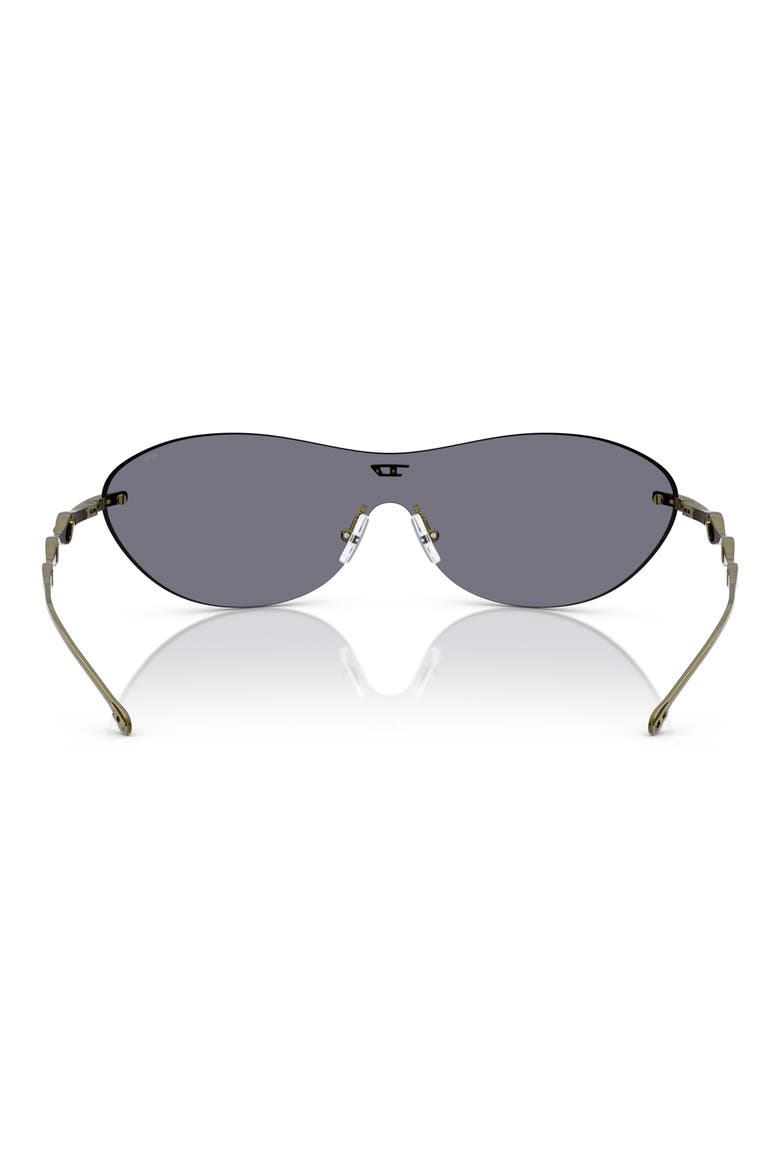 135mm Frameless Shield Sunglasses, Alternate, color, GREEN / VIOLET EMERALD IRIDIUM