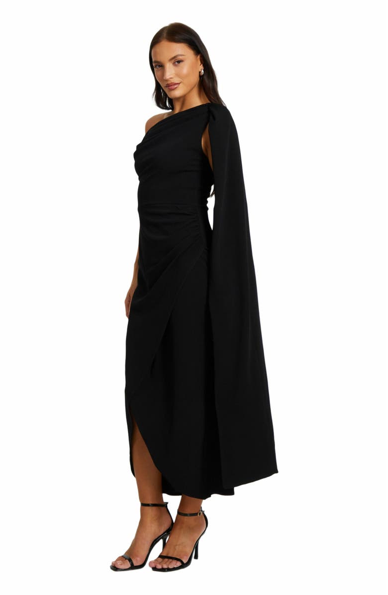 QUIZ Scuba Crepe Off the Shoulder Sash Maxi Dress, Alternate, color, 
