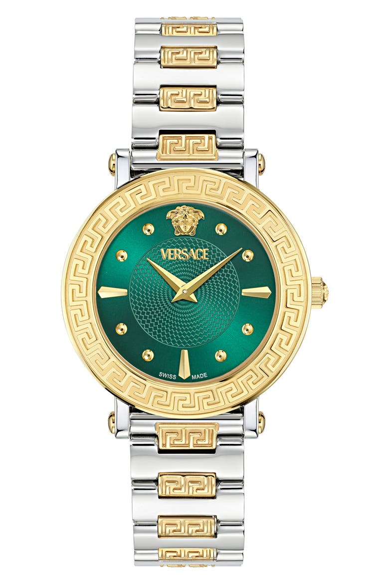 Greca Sphere Bracelet Watch, 35mm, Main, color, TWO TONE