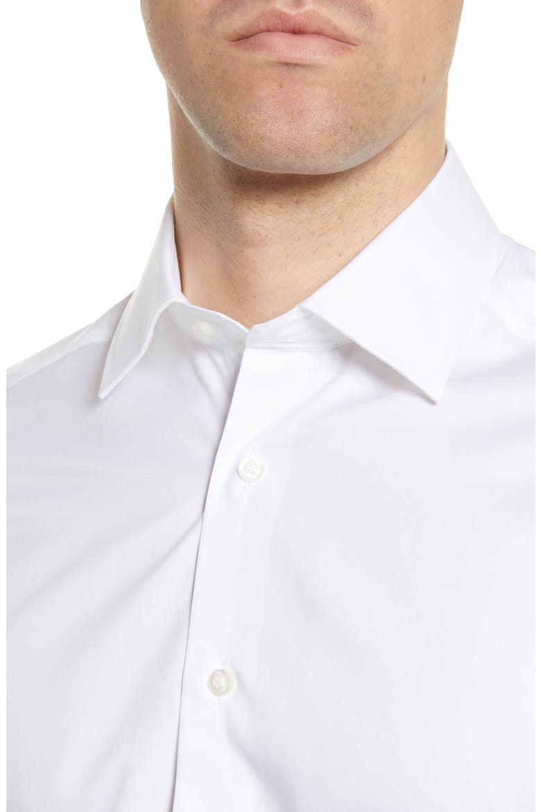 Slim Fit Superfine Twill Dress Shirt, Alternate, color, WHITE