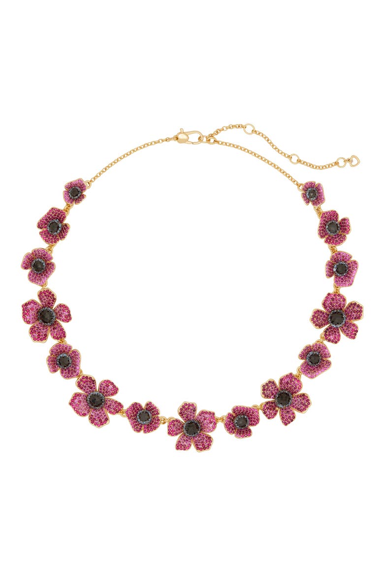 poppy power statement necklace, Main, color, PINK MULTI