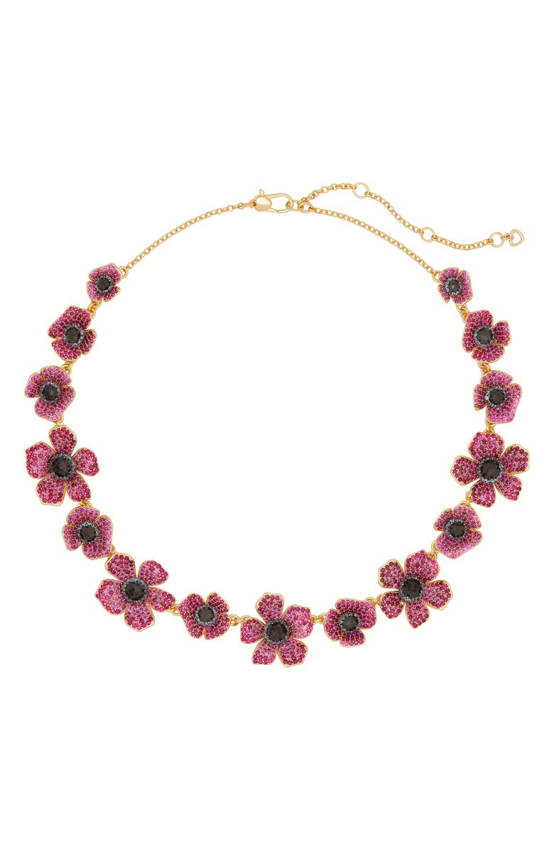 Kate Spade New York poppy power statement necklace, Main, color, Pink Multi