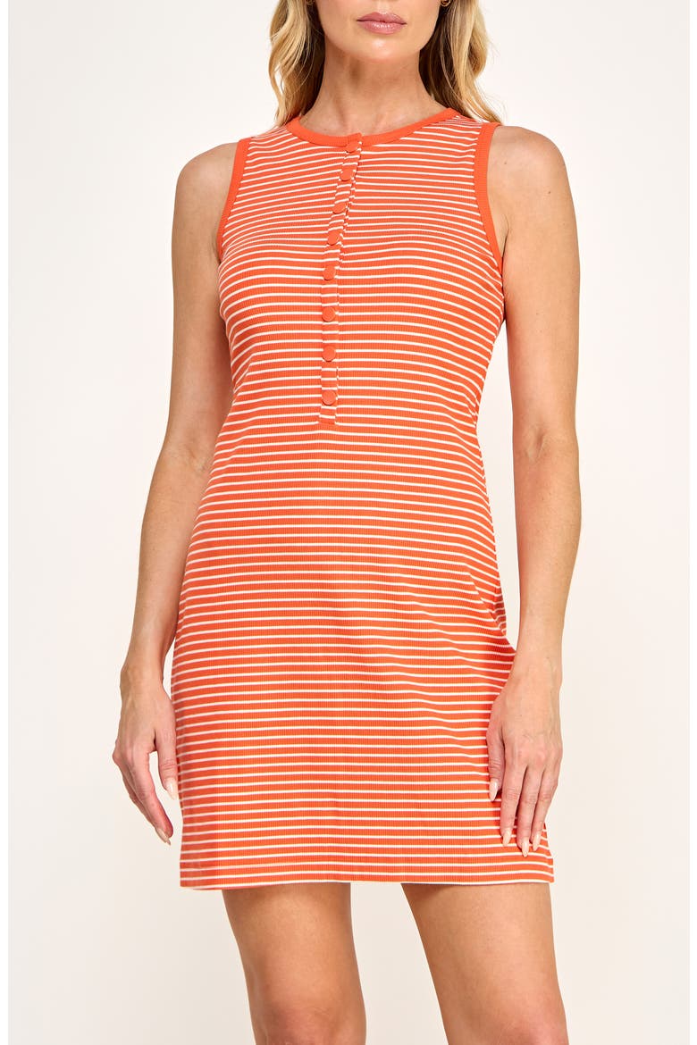 Ribbed Knit Tank Dress, Alternate, color, SNOW WHITE/ TIGER