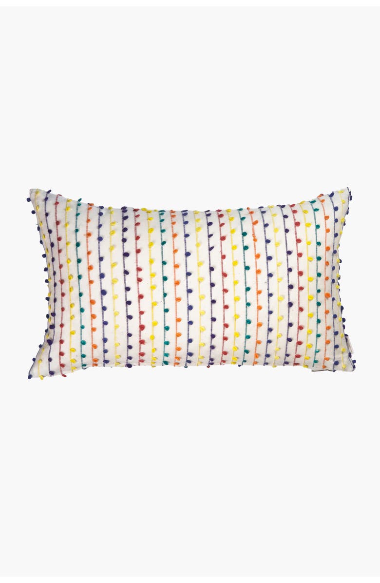 Archive New York Vintage Rainbow Nubby Throw Pillow, Alternate, color, White