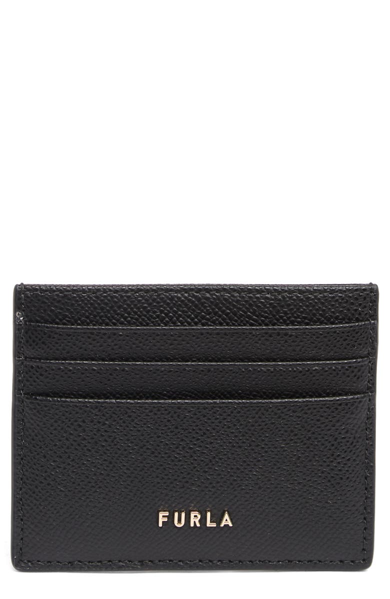 Furla Classic Business Card Case, Main, color, Nero