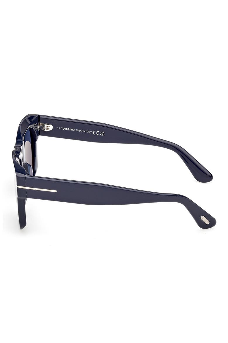 Emma 51mm Square Sunglasses, Alternate, color, SHINY NAVY BLUE / BLUE LENS