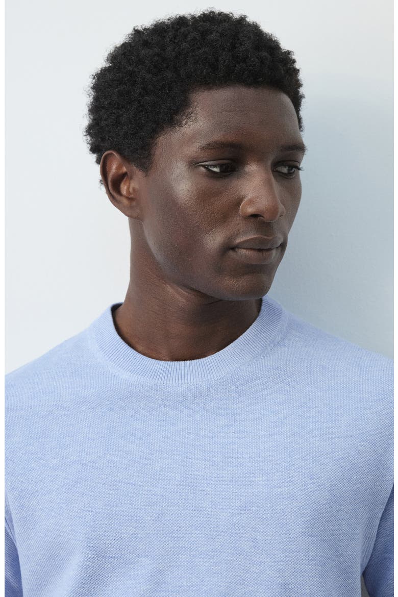 Fine Knit T-Shirt, Alternate, color, SKY BLUE