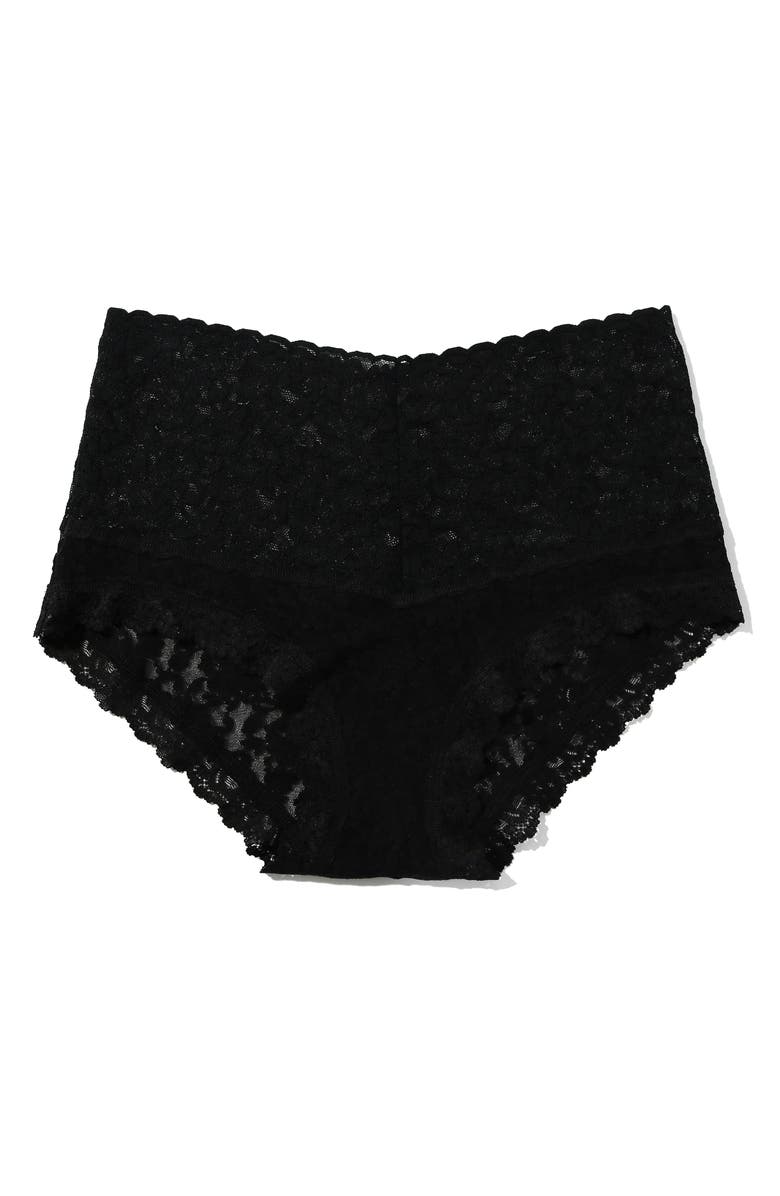 Hanky Panky Retro Lace Boyshorts, Alternate, color, Black