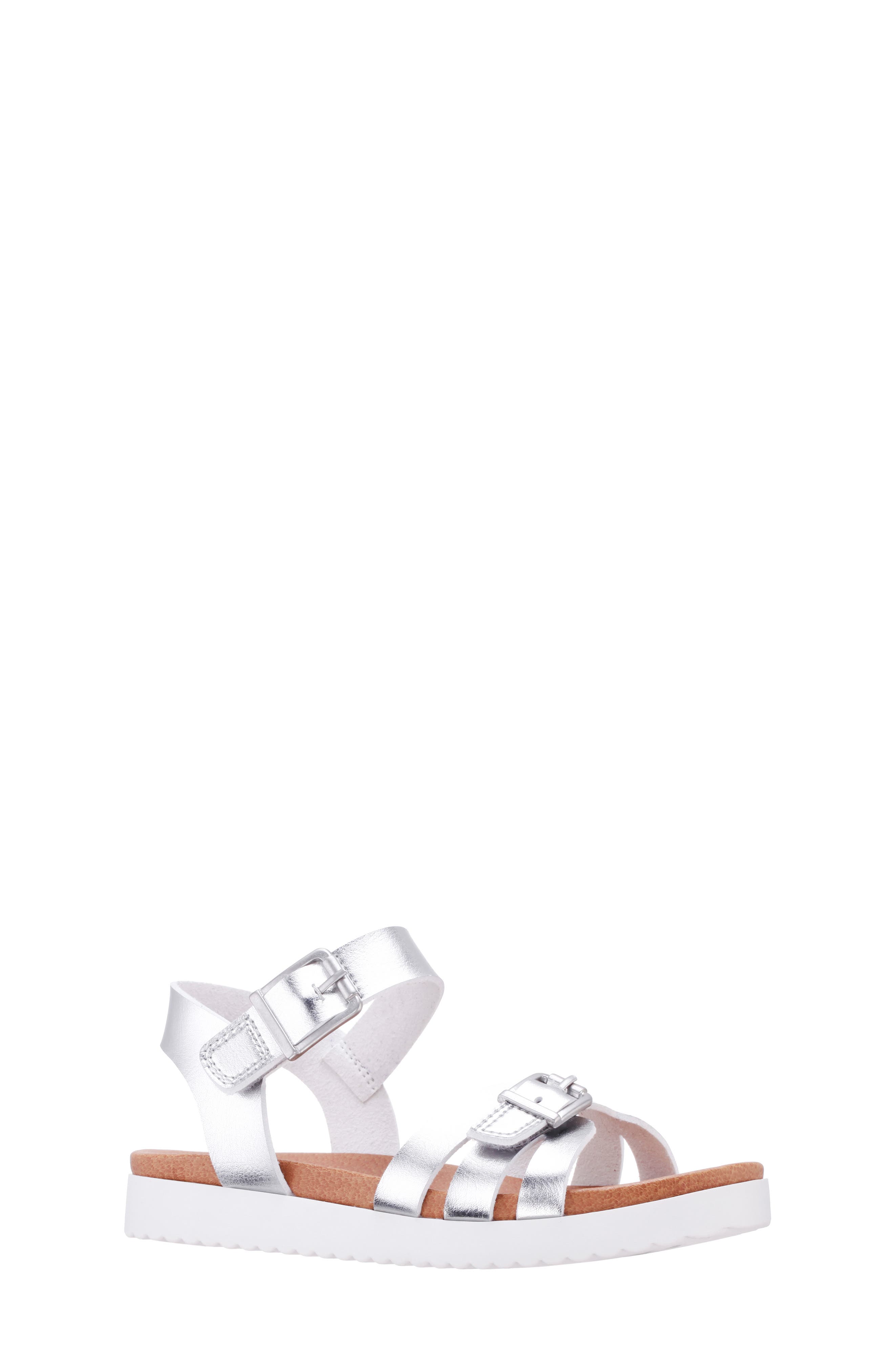 Nina Kids' Lacey Metallic Strappy Sandal, Main, color, 