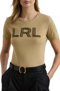 Lauren Ralph Lauren Embellished Cotton Jersey T-Shirt