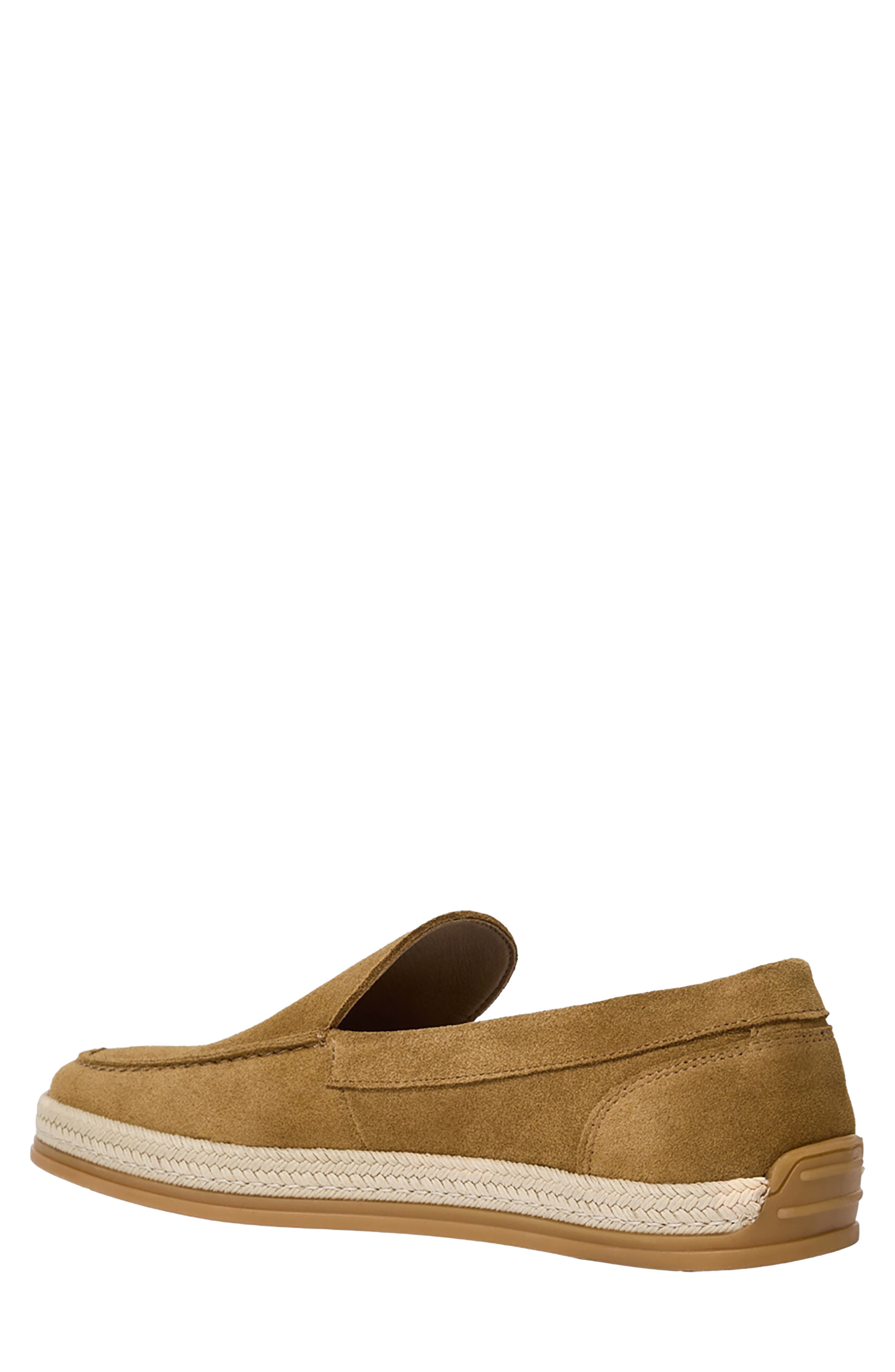 André Assous Angelo Loafer, Alternate, color, Cognac Suede