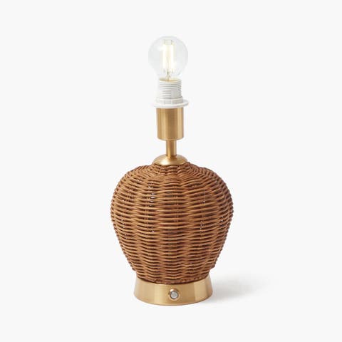 Rattan Ursula Rechargeable Lamp