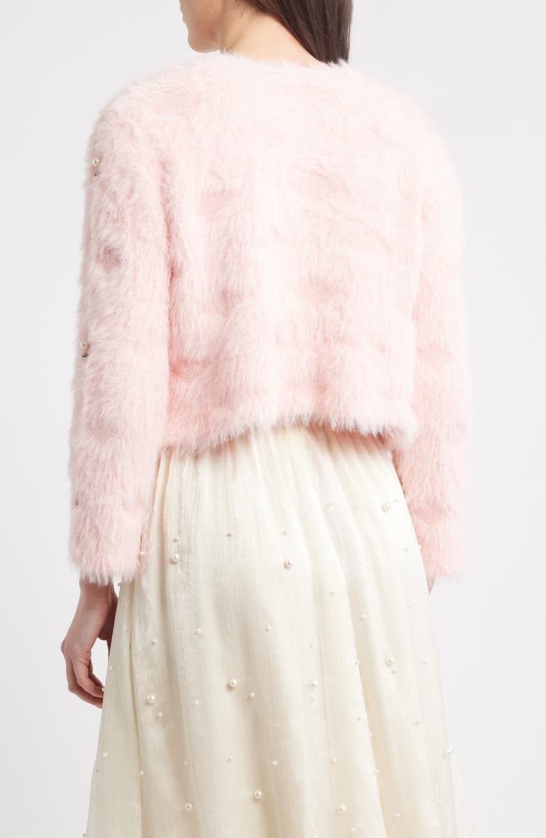 NIKKI LUND Birgitta Embellished Cardigan, Alternate, color, Pink