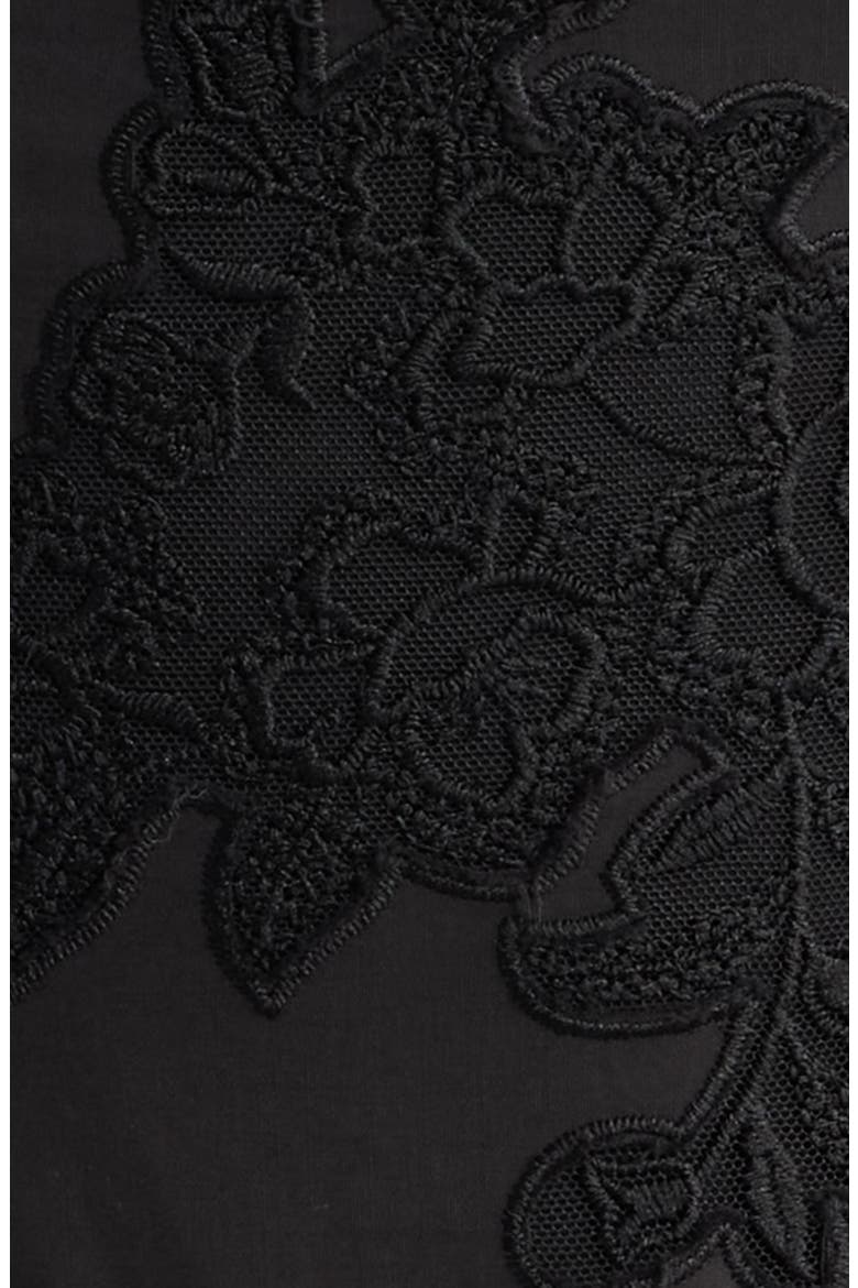Chloe Broderie Anglaise Party Dress, Alternate, color, BLACK
