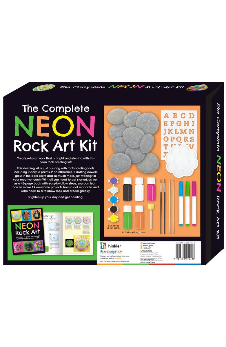 Craft Maker Neon DIY Rock Painting Kit, Alternate, color,
