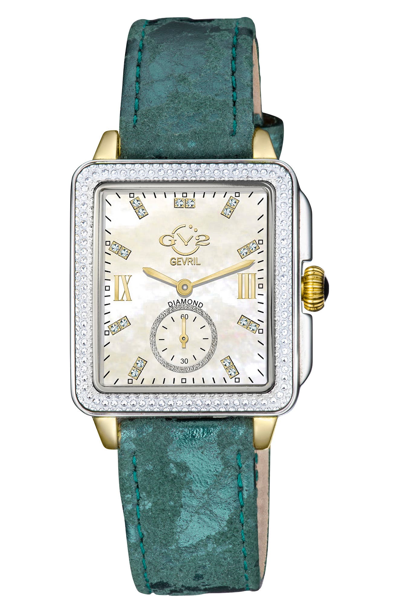 GV2 Gevril Bari Swiss Quartz Diamond Watch, 37mm