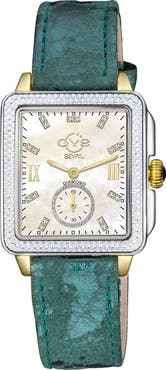 GV2 Gevril Bari Swiss Quartz Diamond Watch, 37mm