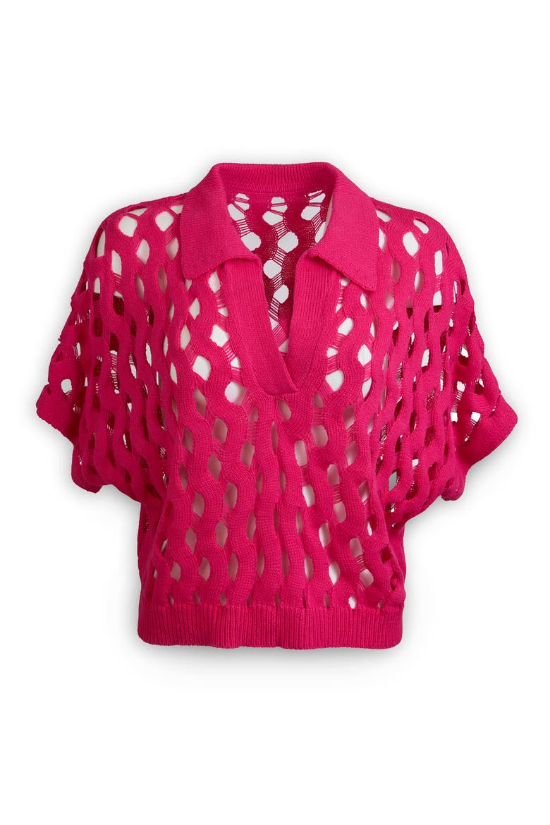 Breeze Knit Shirt, Alternate, color, FUCHSIA