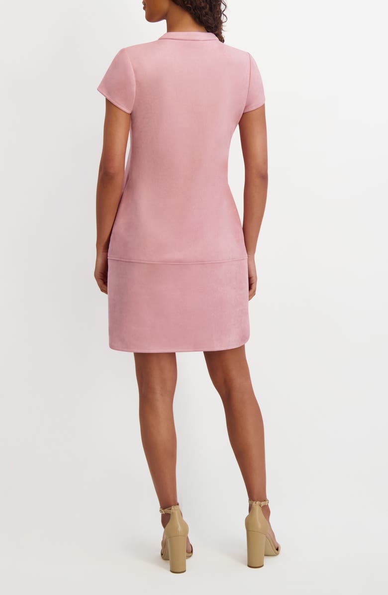 Kensie Faux Suede Shirtdress, Alternate, color, Mauve