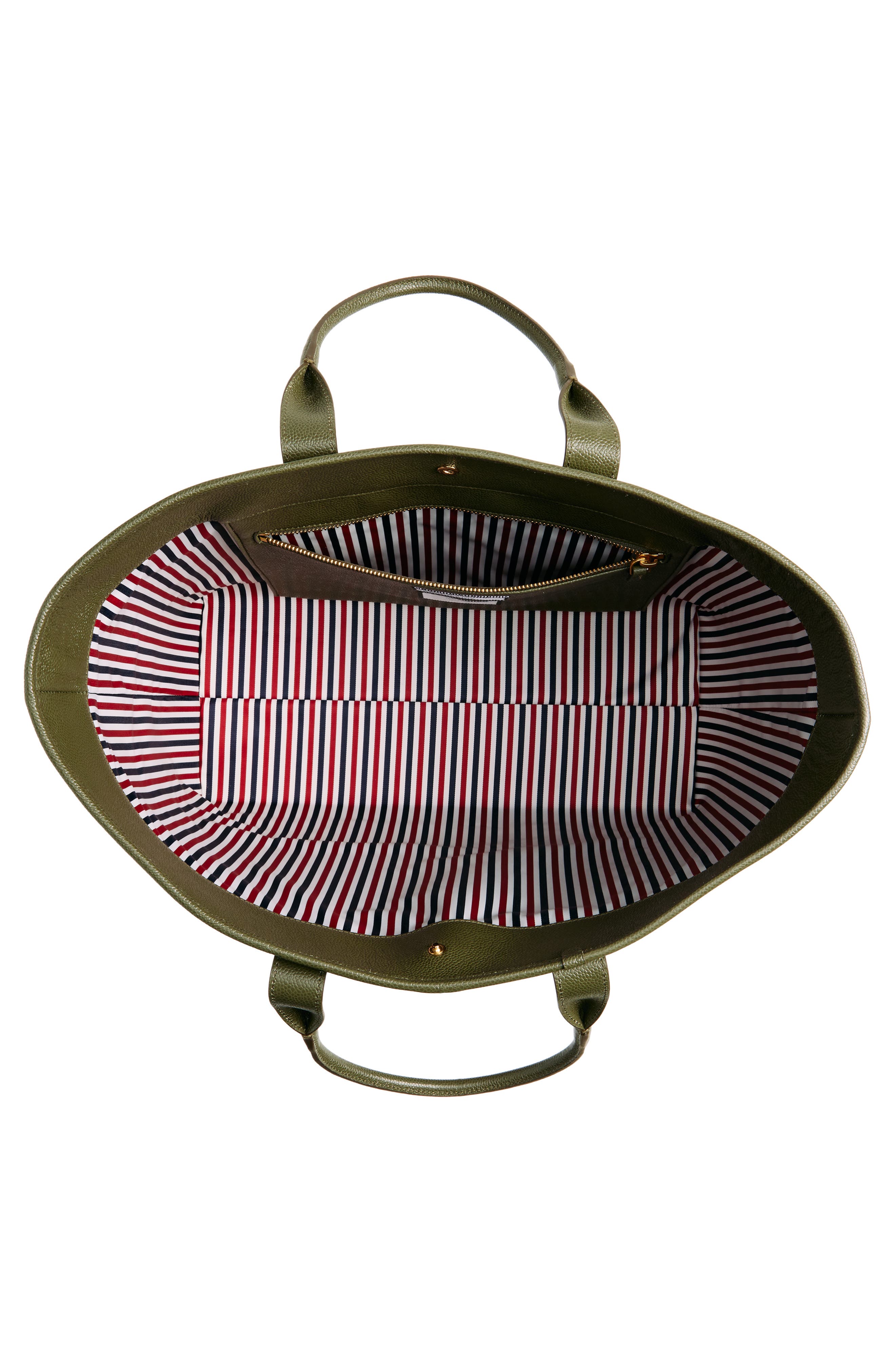 Thom Browne Medium Tool Pebbled Leather Tote, Alternate, color, 