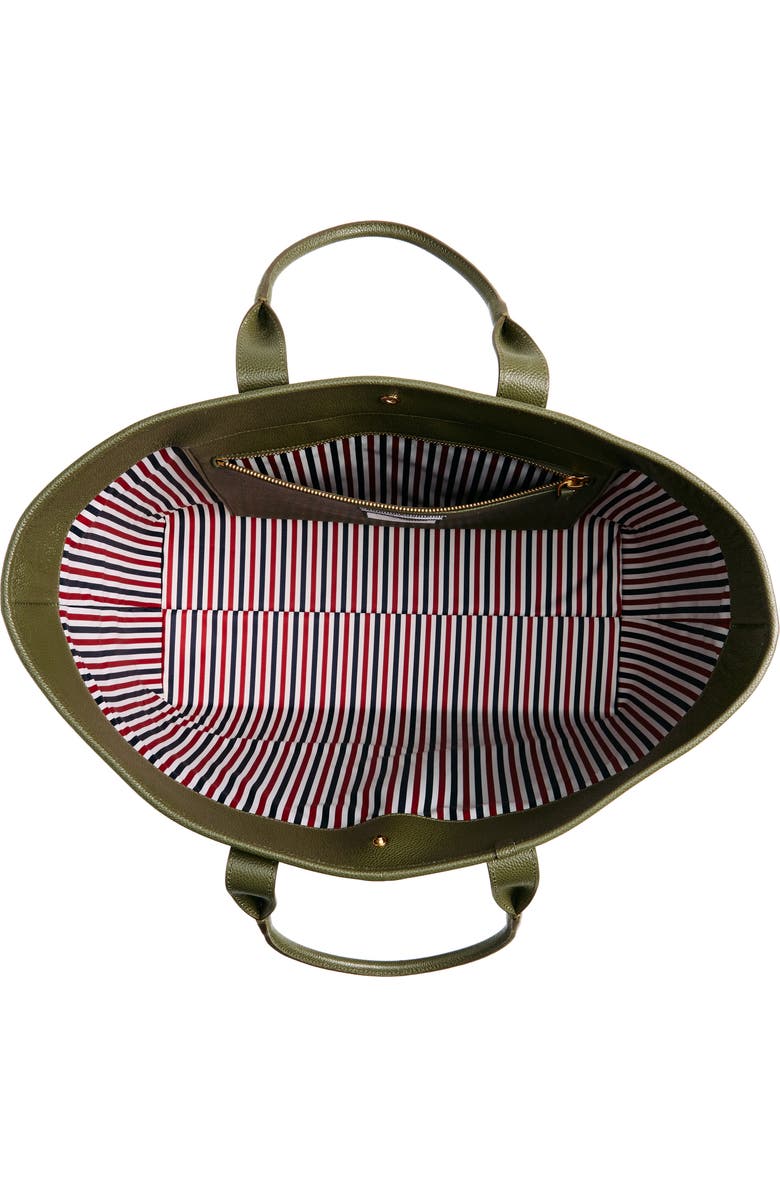 Thom Browne Medium Tool Pebbled Leather Tote, Alternate, color,