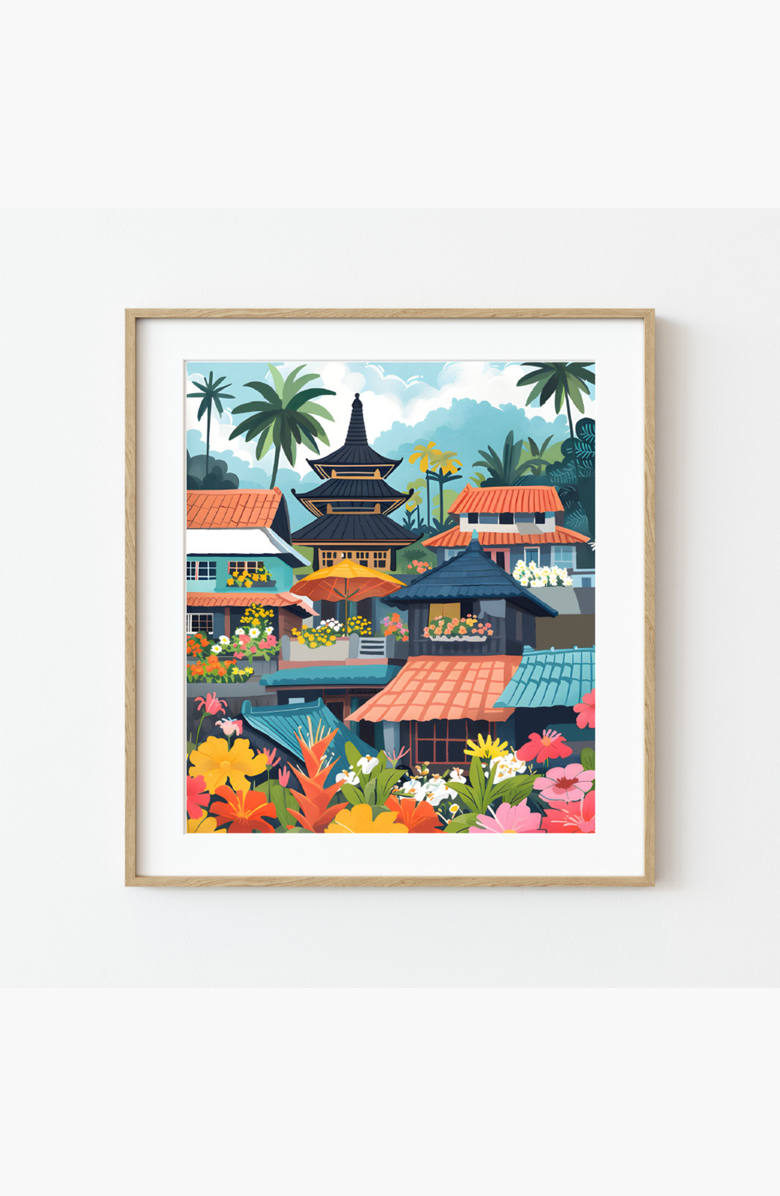 Pink Picasso Kits Bali Flower Market Paint by Numbers Kit, Alternate, color, Multicolor