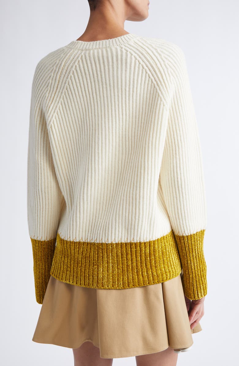 Marni Bicolor Crewneck Sweater, Alternate, color, 