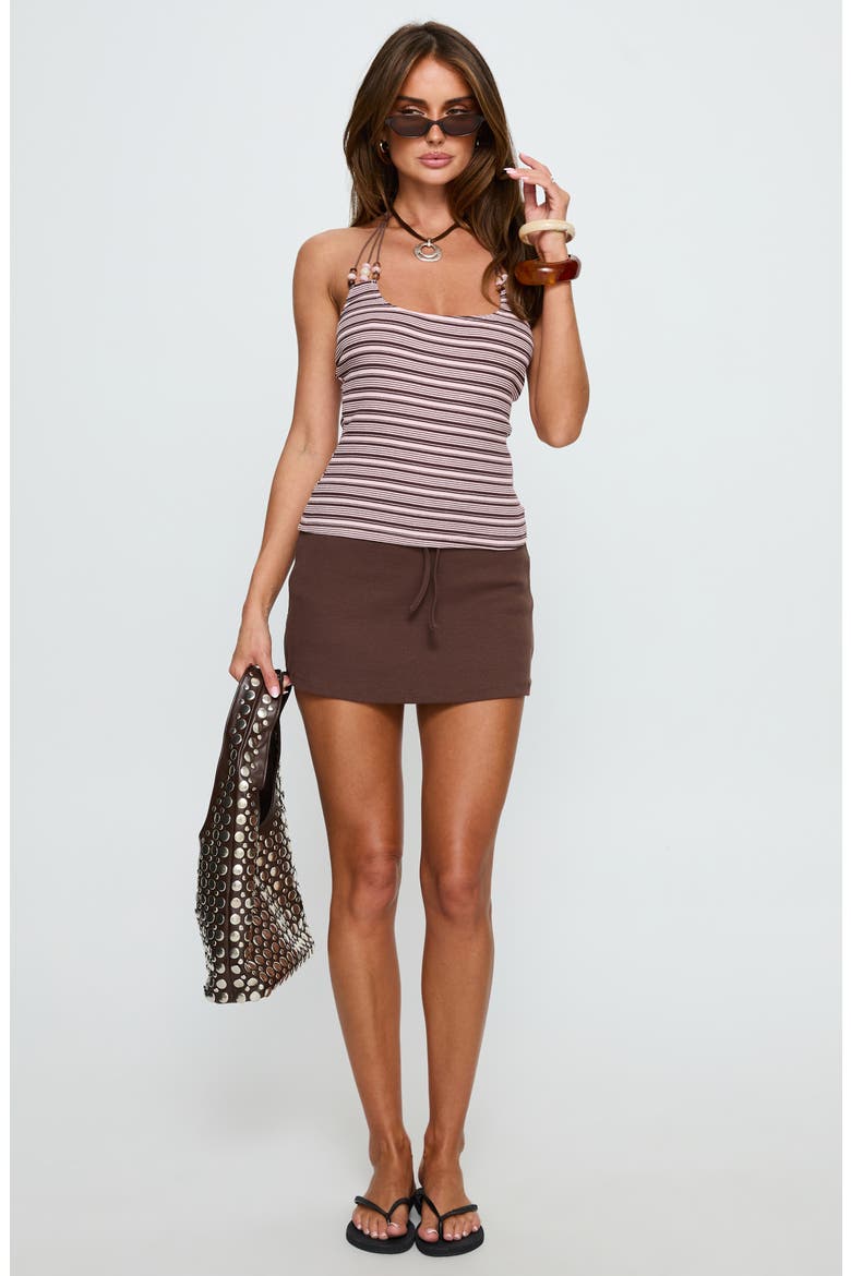 Roller Coaster Stripe Beaded Halter Top, Alternate, color, PINK STRIPE