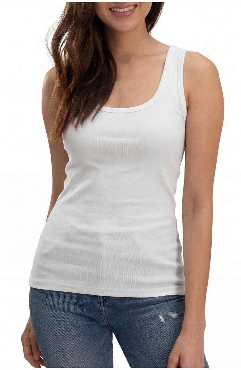 Solomon & Sage Women's S&G Classic Tank Top, Main, color, White
