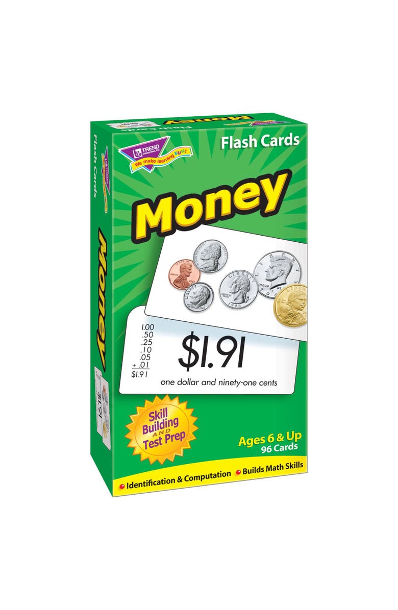 TREND Enterprises Money Skill Drill Flash Cards, Main, color, Multicolored