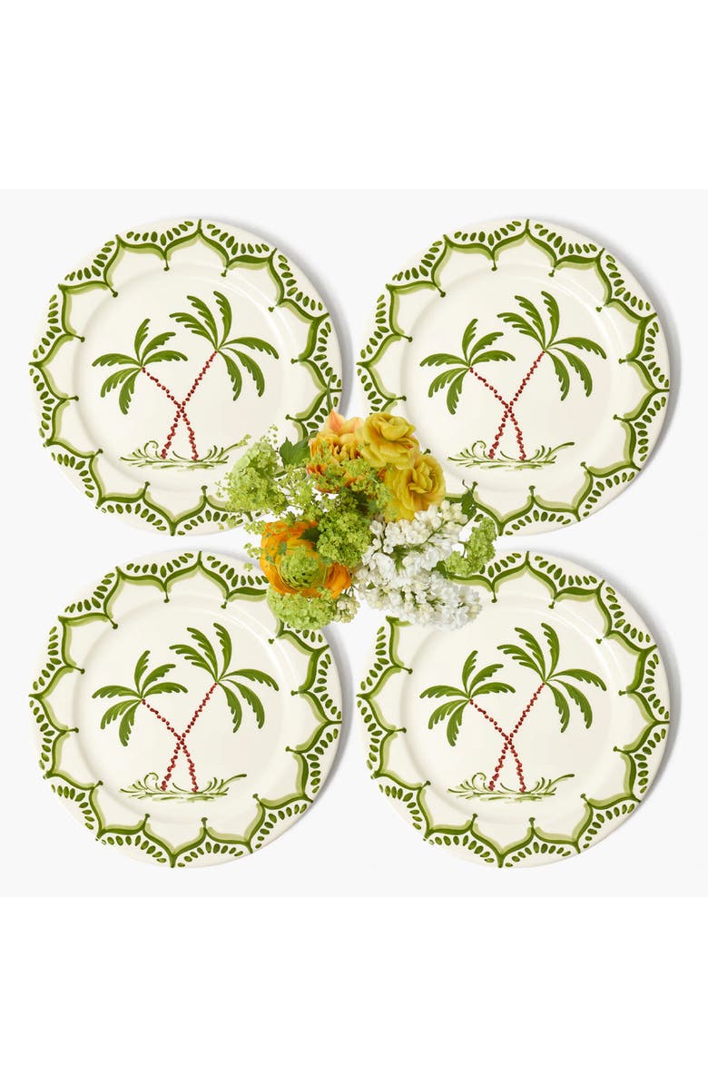 Mrs. Alice Jardin de Palmier Dinner Plates, Main, color, Green