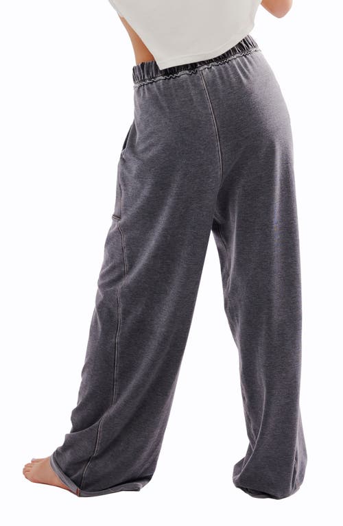 Free People Don't Wait Up Lounge Pants In Black