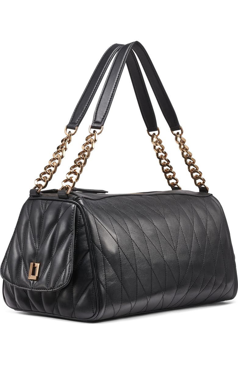 KARL LAGERFELD PARIS Lafayette Satchel, Alternate, color, Black/Gold