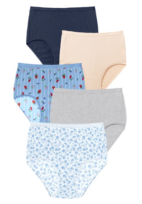5 Pack Tag Free Full Coverage Cotton Brief (plus)