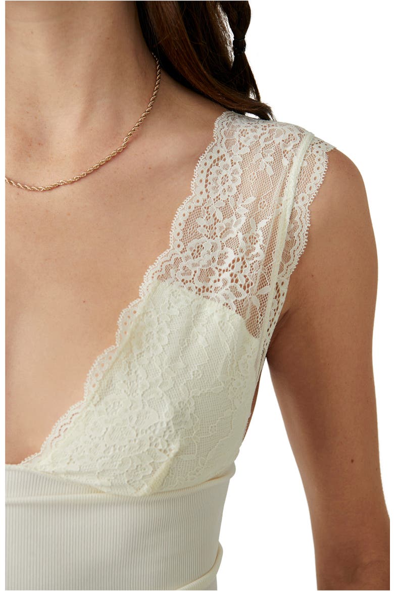 Power Pay Lace Trim Camisole, Alternate, color, ECRU
