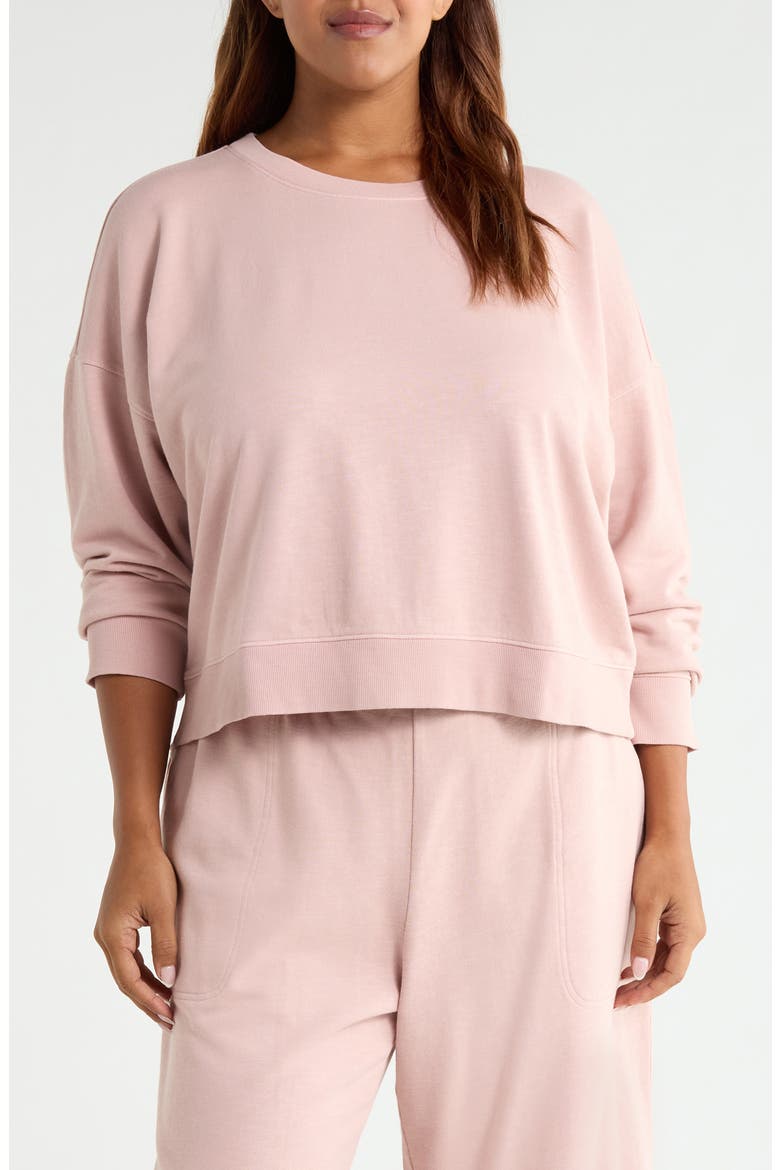 CROPPED SWEATSHIRT, Main, color, OPAL