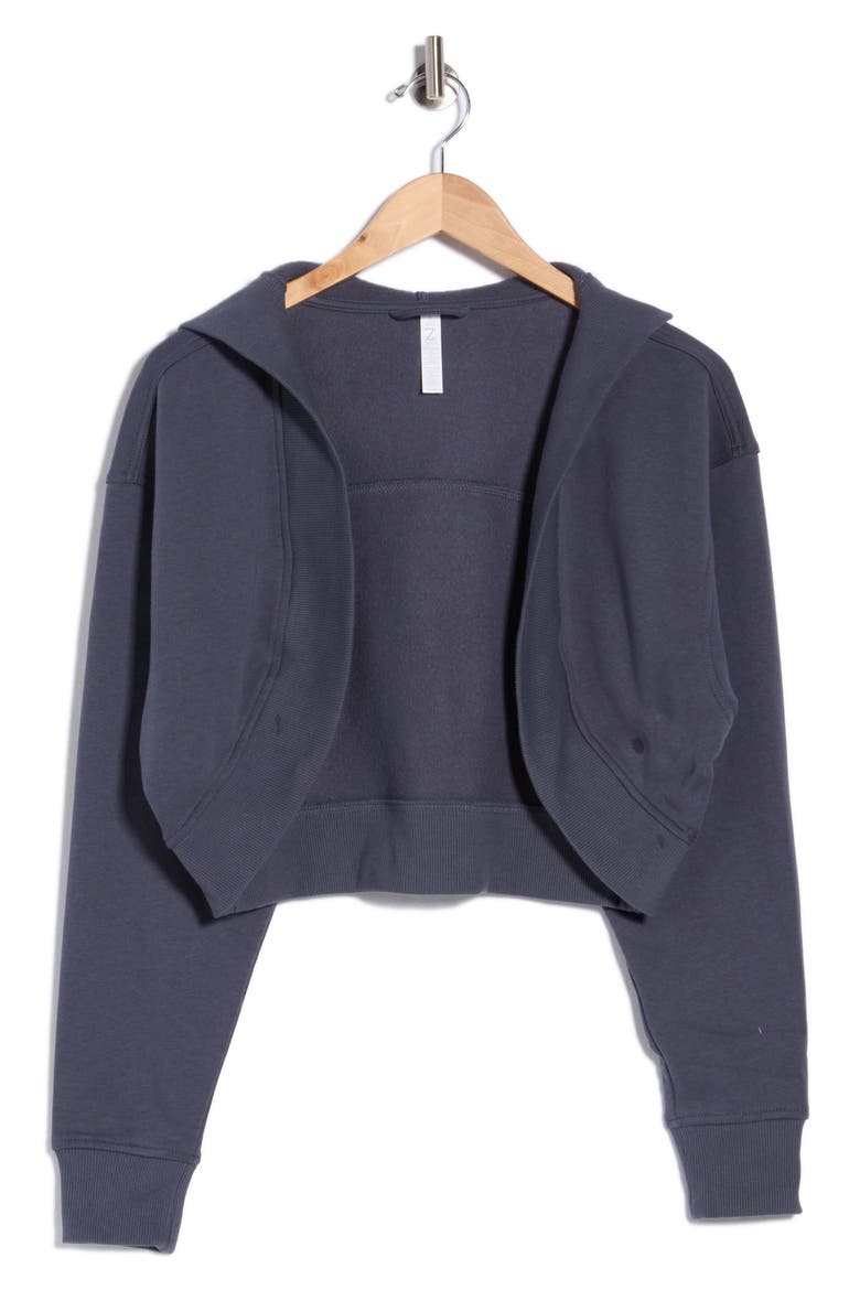 Hooded Fleece Shrug, Main, color, NAVY ARMADA