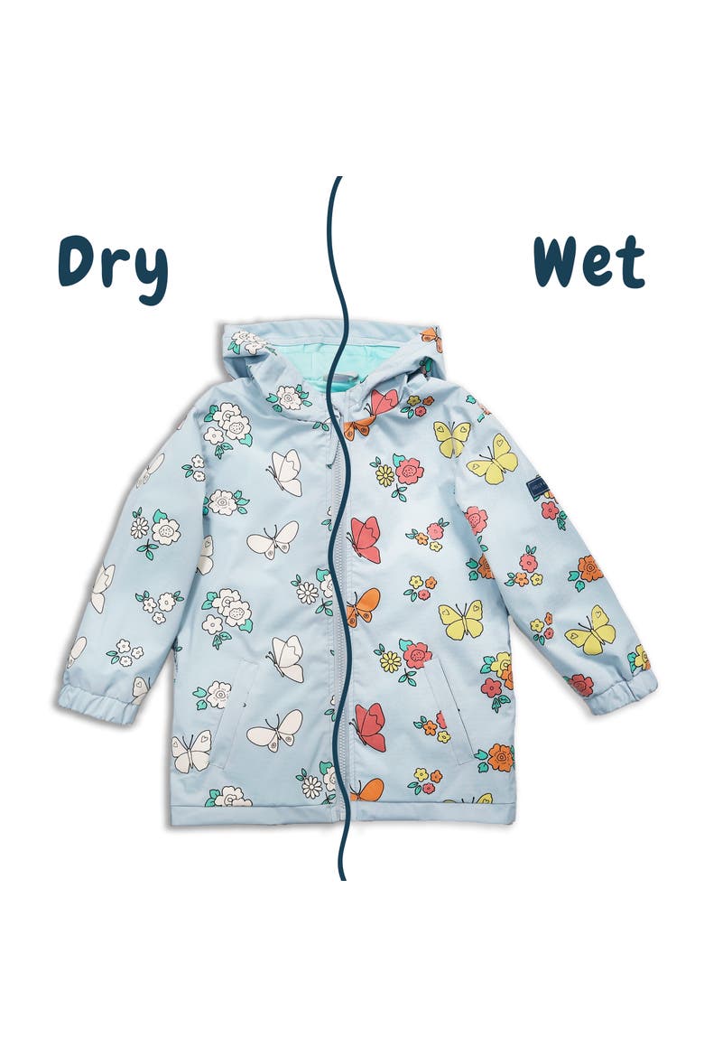 Color Changing Hooded Raincoat, Alternate, color, Blue