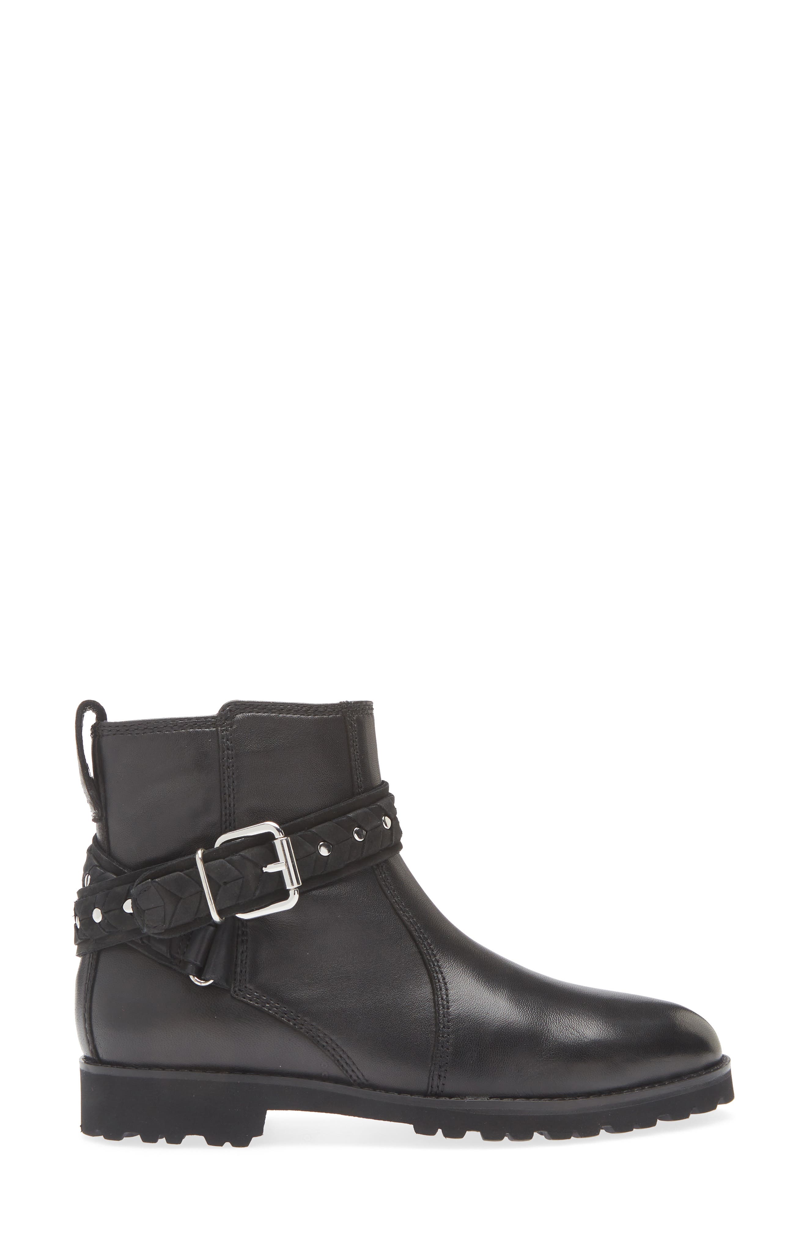 Robert Zur Nicolle Buckle Strap Bootie, Alternate, color, Black