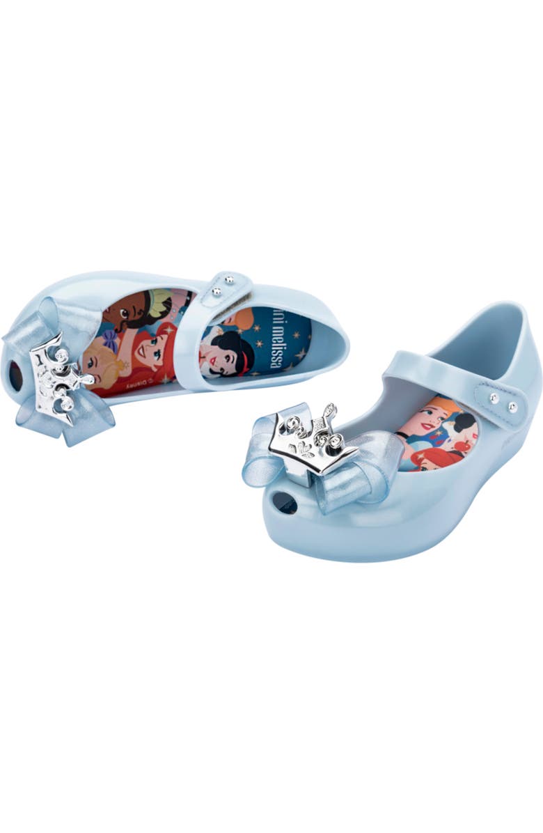 Mini Melissa Kids' Disney Princess Mary Jane Flat, Alternate, color, Pearly Blue